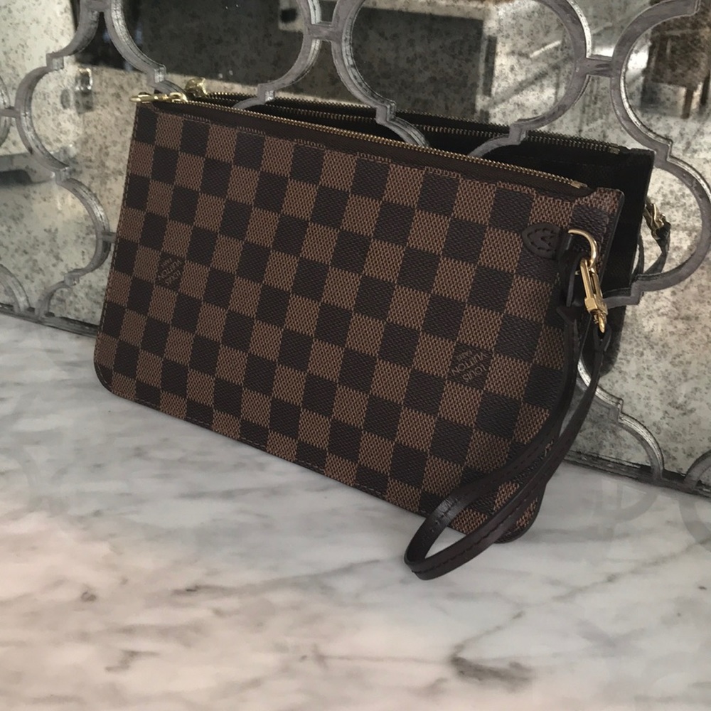 Louis Vuitton Damien zipper wristlet AUTHENTIC!!